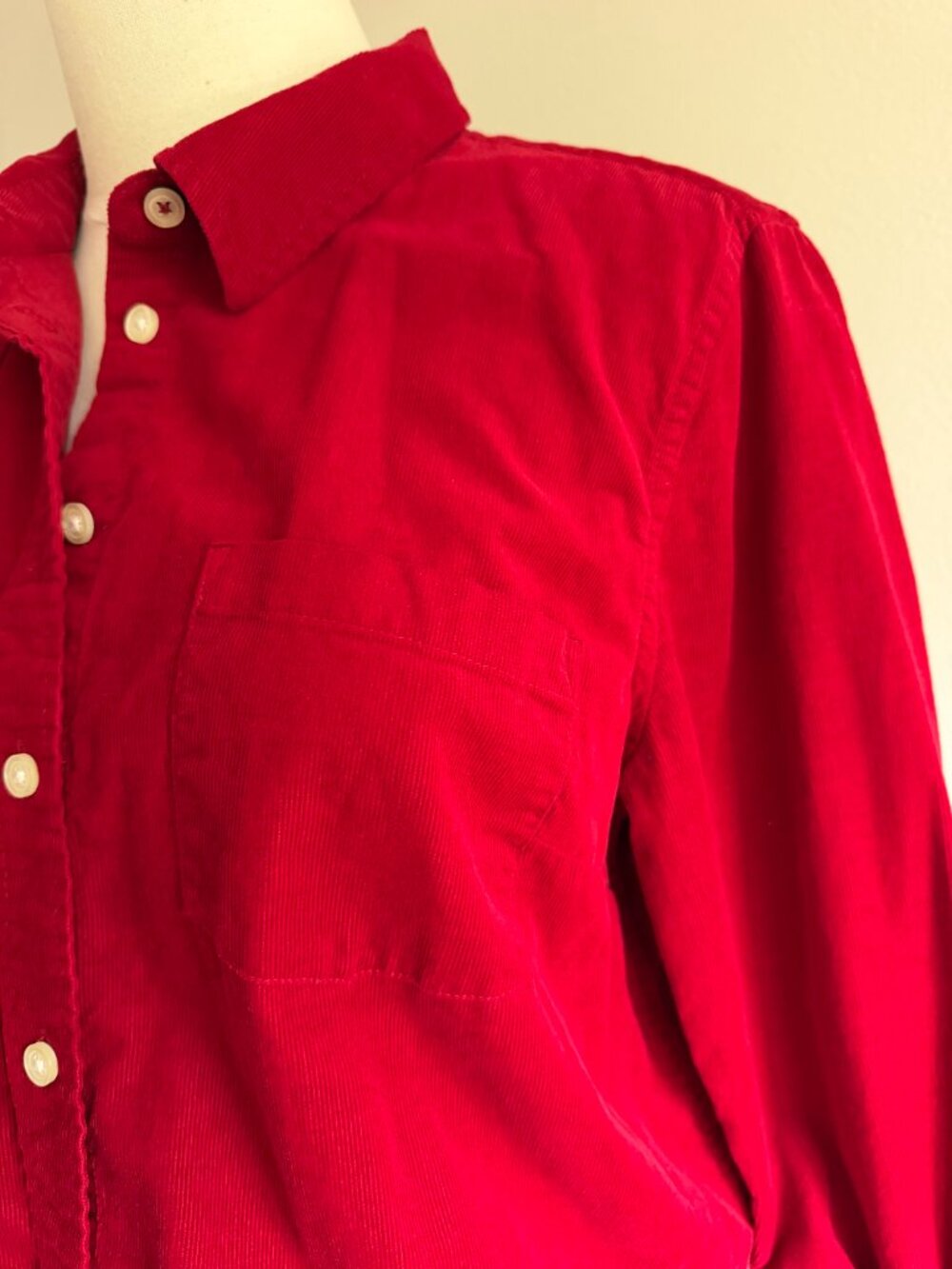 NWOT Talbots Wine Red 100% Cotton Button-Down Shirt Size Medium - Picture 6 of 11